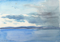 Neuenburgersee von St. Aubin aus, 1934